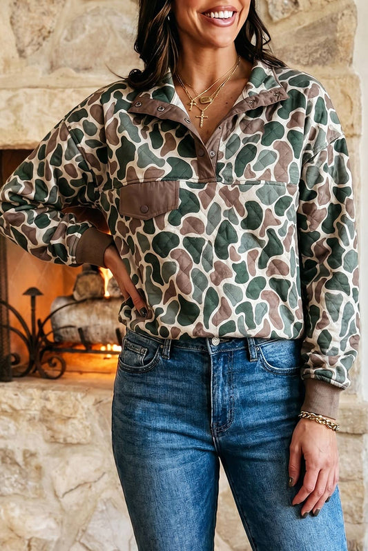 Camo Quilted Pullover Sweatshirt - CountryFide Custom Accessories and Outdoors