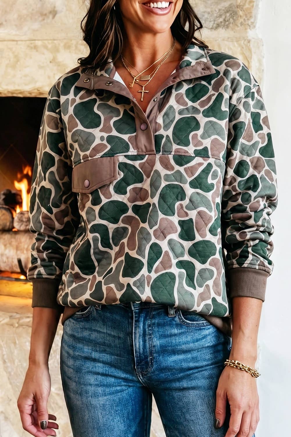 Camo Quilted Pullover Sweatshirt - CountryFide Custom Accessories and Outdoors