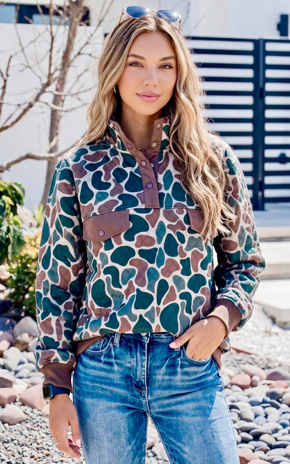 Camo Quilted Pullover Sweatshirt - CountryFide Custom Accessories and Outdoors