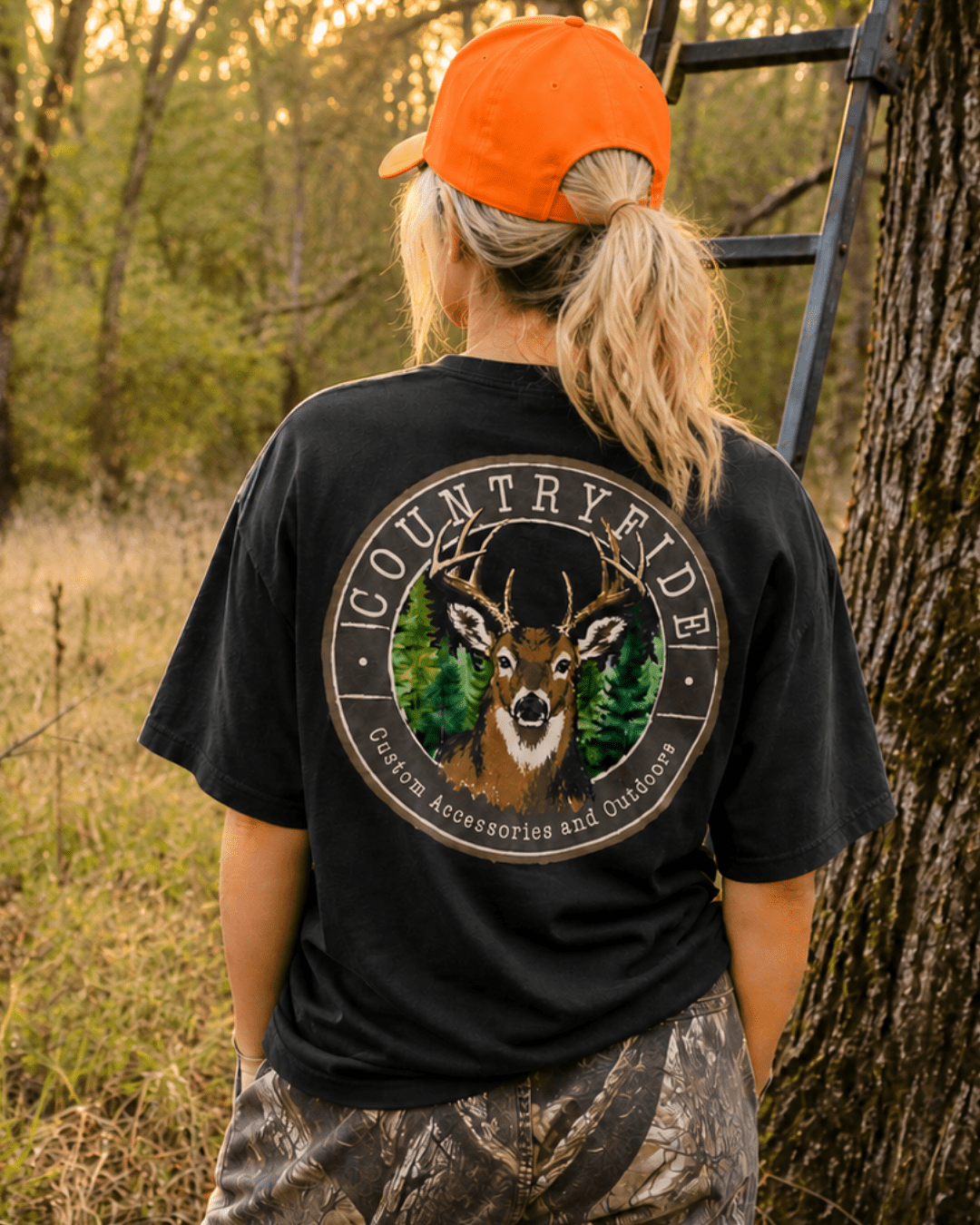 CF BUCK HUNTING COMFORT COLORS POCKET TEE - CountryFide Custom Accessories and Outdoors