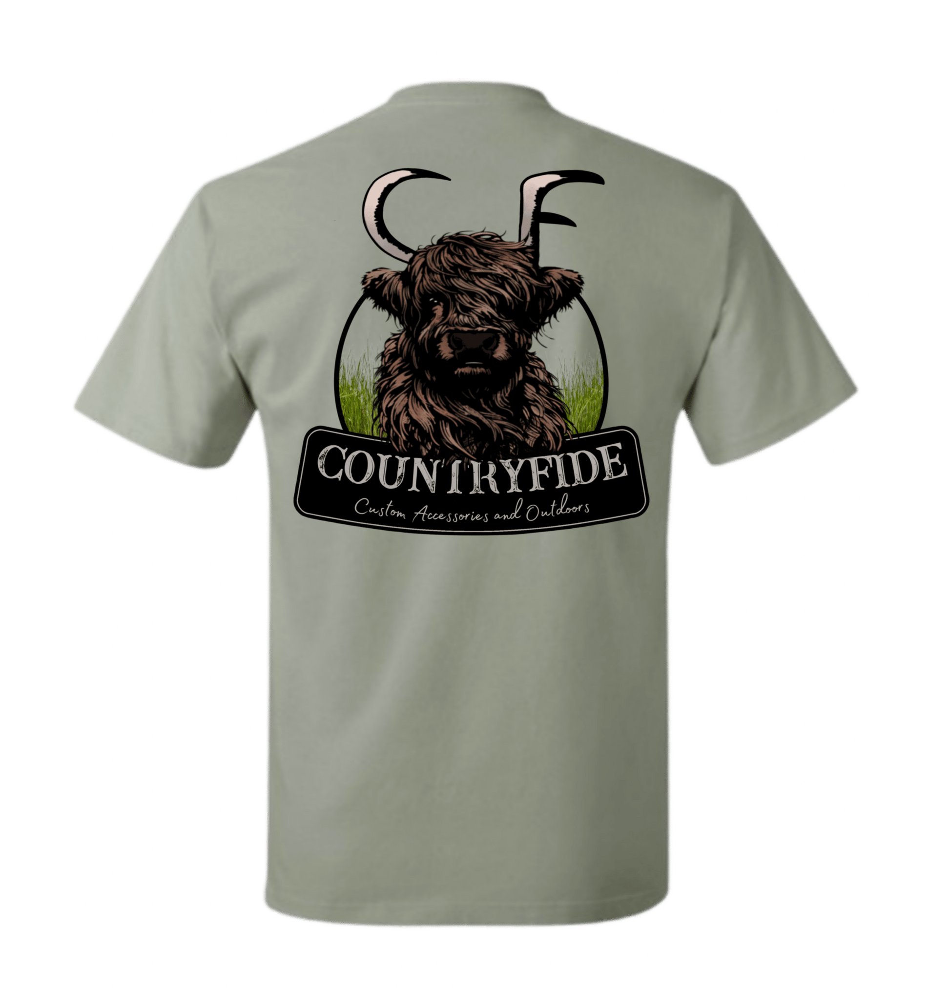 CF HIGHLAND HORNED - Tee/Crew Exclusive - CountryFide Custom Accessories and Outdoors