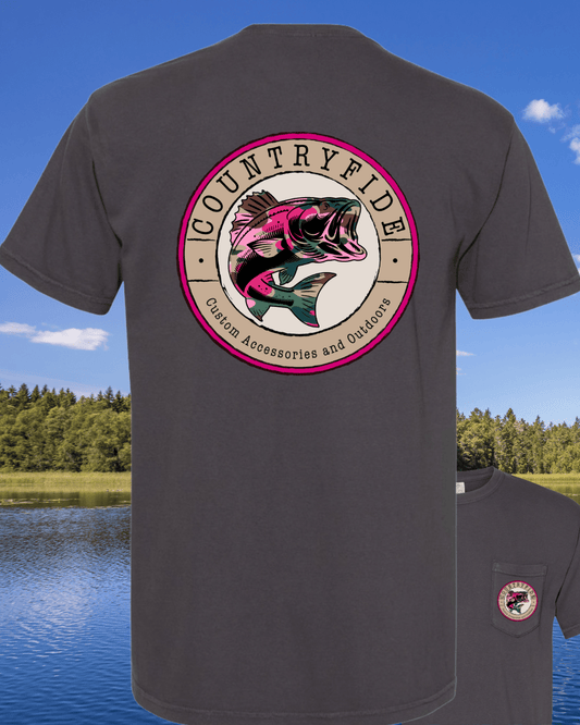 CF PINK CAMO BASS LOGO TEE - CountryFide Custom Accessories and Outdoors