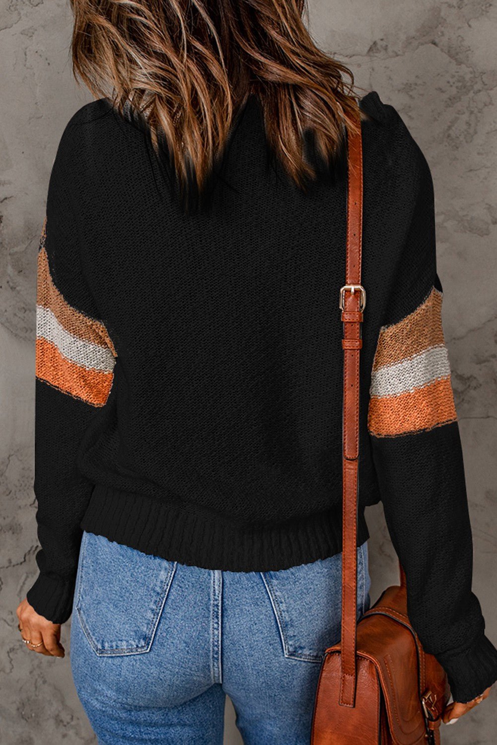 Chevron Striped Drop Shoulder Sweater - CountryFide Custom Accessories and Outdoors