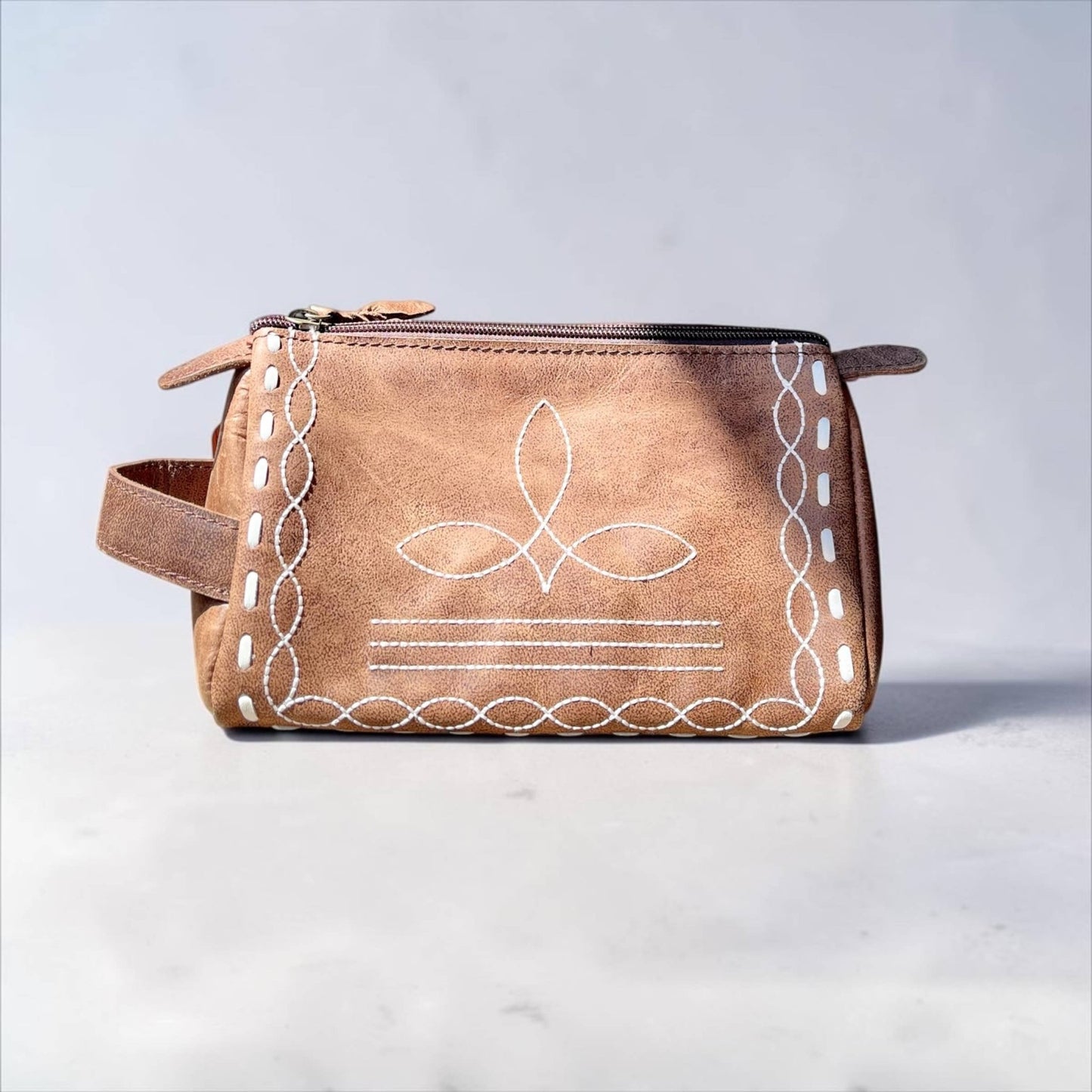 Chocolate BootStitch Toiletry Bag - CountryFide Custom Accessories and Outdoors