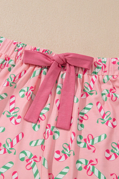 Christmas Candy Cane Pocketed Knotted Pajama Set - CountryFide Custom Accessories and Outdoors