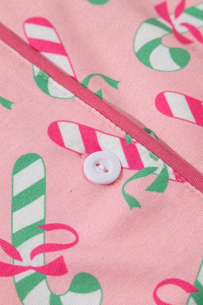 Christmas Candy Cane Pocketed Knotted Pajama Set - CountryFide Custom Accessories and Outdoors