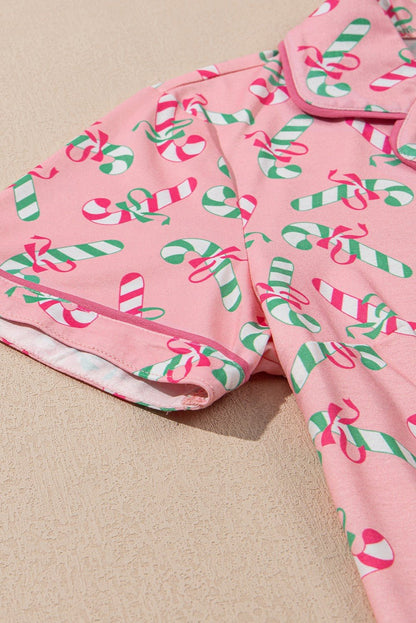 Christmas Candy Cane Pocketed Knotted Pajama Set - CountryFide Custom Accessories and Outdoors