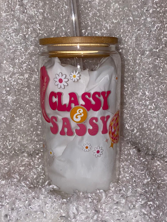 CLASSY AND SASSY GLASS TUMBLER - CountryFide Custom Accessories and Outdoors