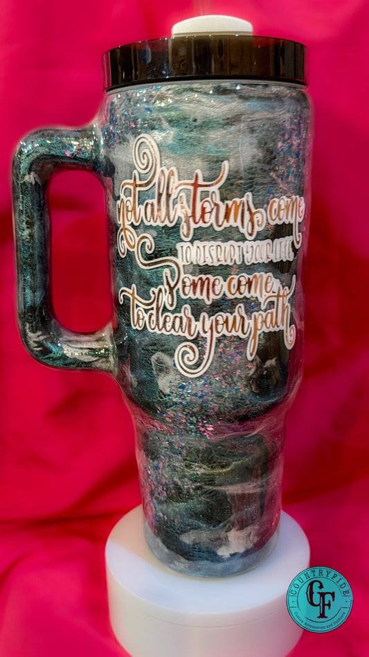 CLEARING YOUR BATH TUMBLER (40oz) - CountryFide Custom Accessories and Outdoors