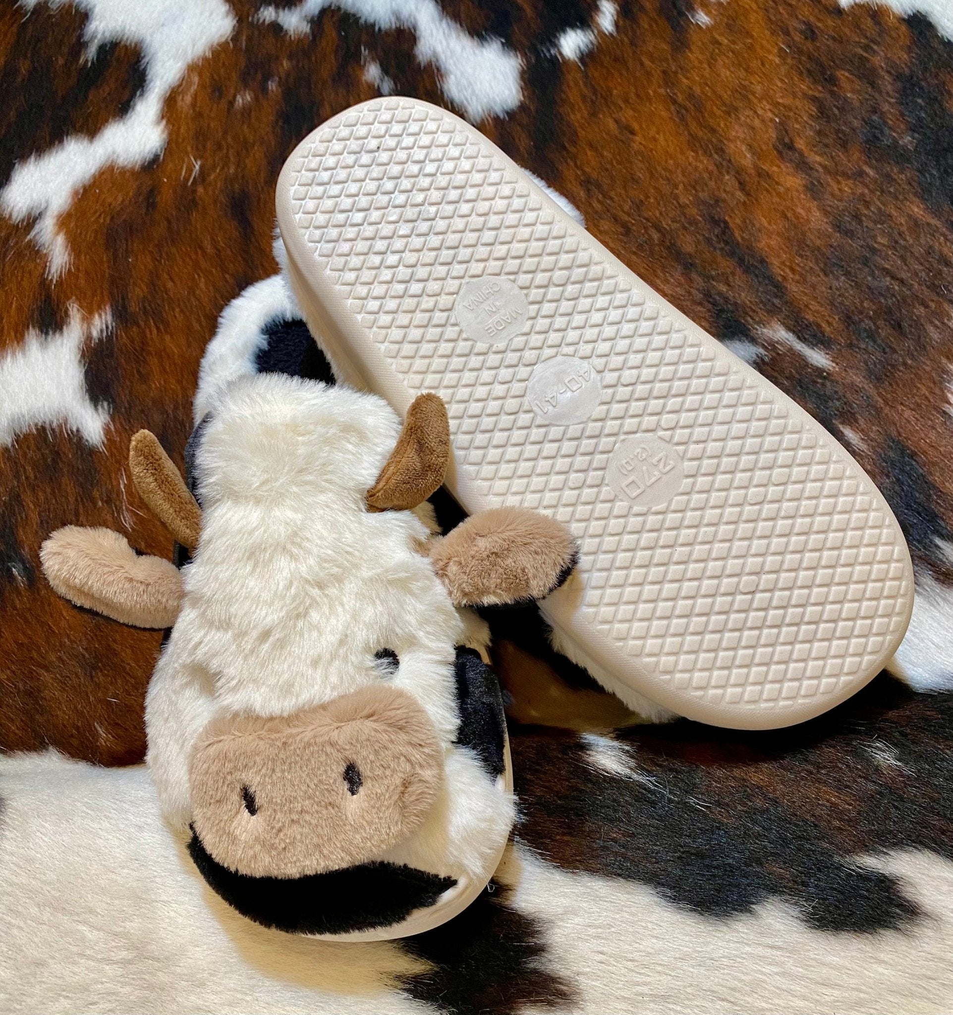 Cow slippers online