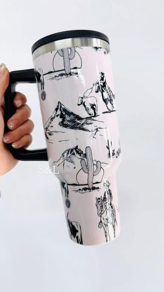 COWBOY WESTERN LONG HAUL 40 OZ TUMBLER - CountryFide Custom Accessories and Outdoors