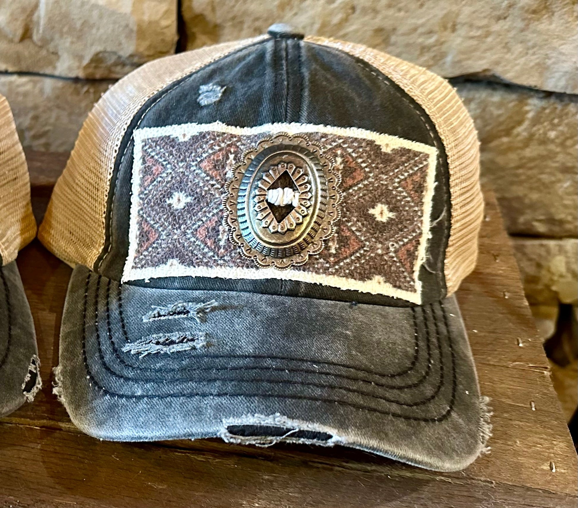 CUSTOM CONCHO PATCH C.C. PONYTAIL CAP - CountryFide Custom Accessories and Outdoors