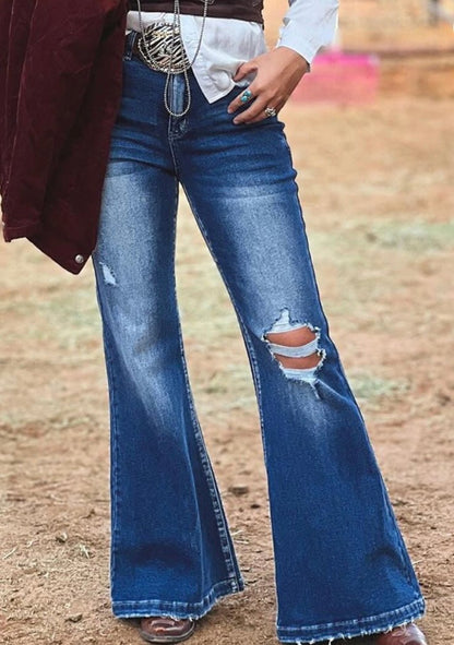 DARK WASH HIGH RISE TROUSER JEANS - L & B - CountryFide Custom Accessories and Outdoors