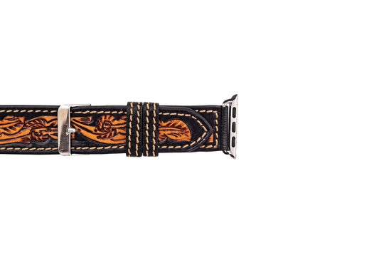 Eagle Mesa Hand - Tooled Leather Watchband - CountryFide Custom Accessories and Outdoors