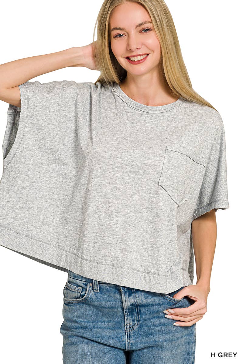 Exposed Seam Boxy Top - Zenana - CountryFide Custom Accessories and Outdoors