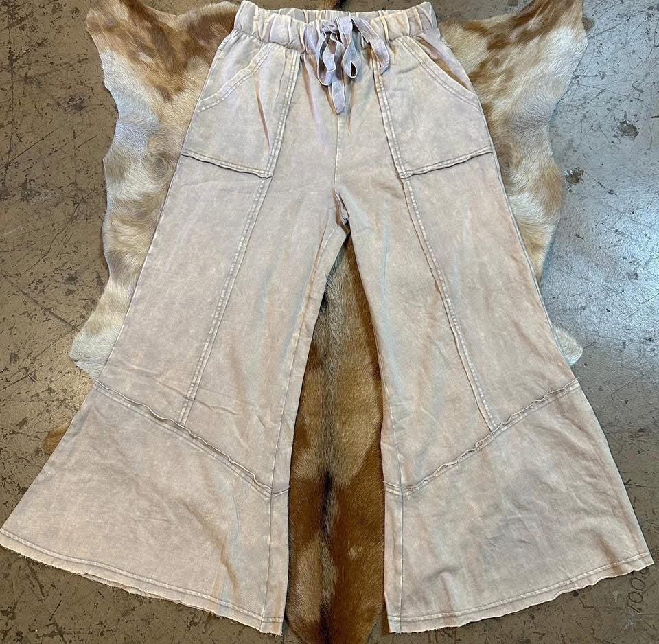 Exposed Seam Flare Hem Pants With Pockets - CountryFide Custom Accessories and Outdoors