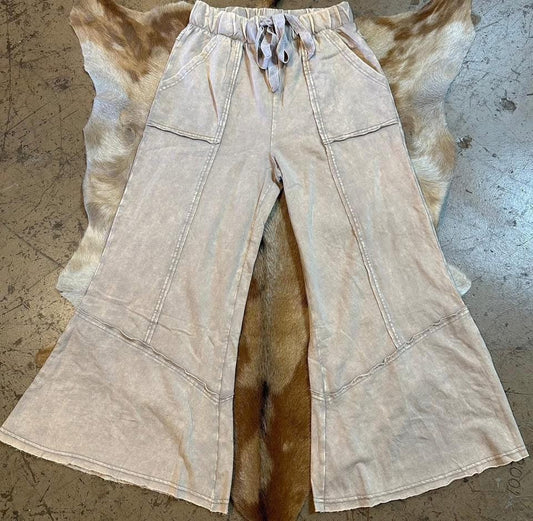 Exposed Seam Flare Hem Pants With Pockets - CountryFide Custom Accessories and Outdoors