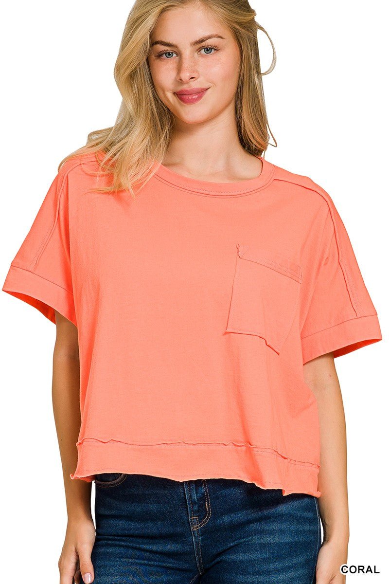 Exposed Seam Oversized Crop Box Tees - CountryFide Custom Accessories and Outdoors