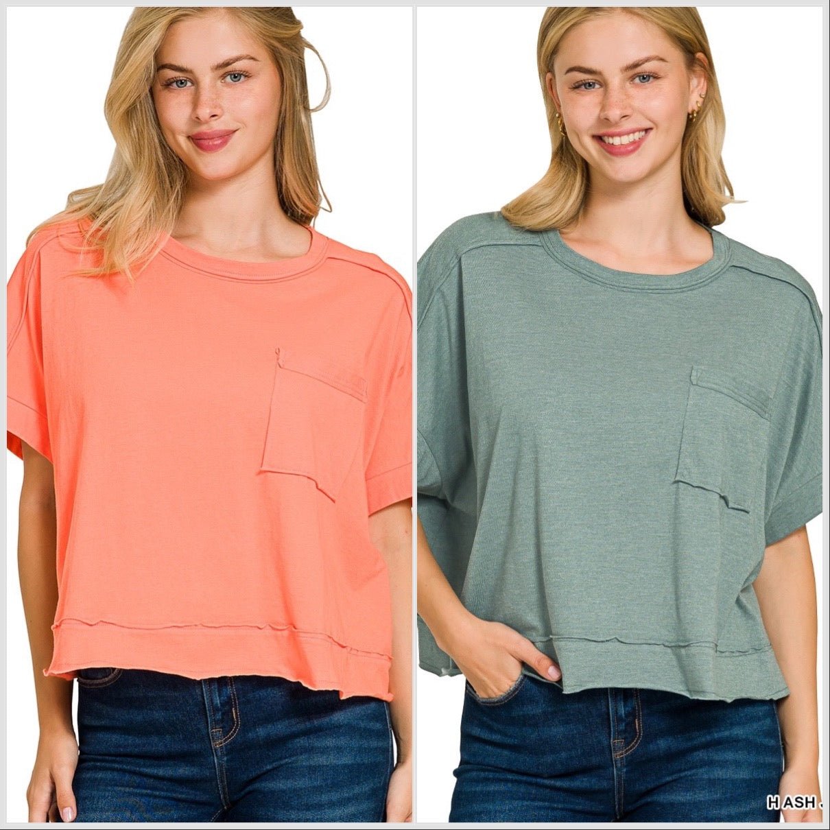 Exposed Seam Oversized Crop Box Tees - CountryFide Custom Accessories and Outdoors