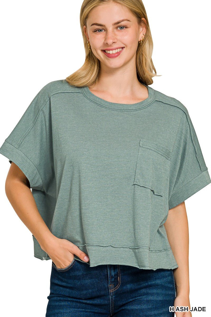 Exposed Seam Oversized Crop Box Tees - CountryFide Custom Accessories and Outdoors