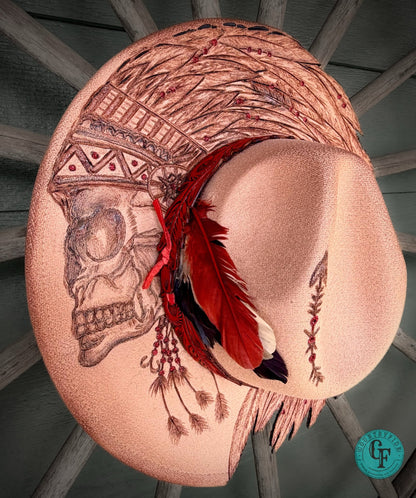 FEATHERED RED INDIAN FEDORA - CountryFide Custom Accessories and Outdoors