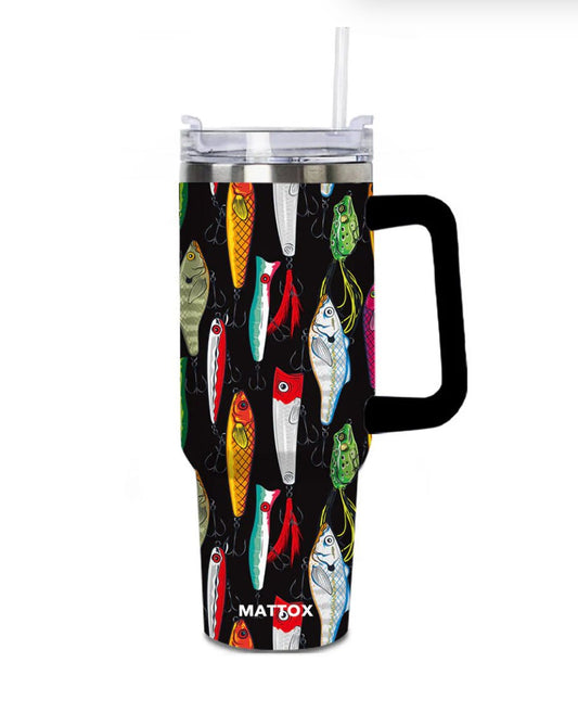 FISHING LURES WHOLESALE TUMBLER CUP W/ HANDLE - CountryFide Custom Accessories and Outdoors
