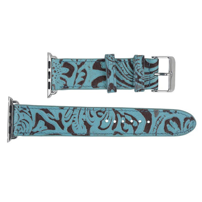 Fister Turquoise Leather Watch Band - CountryFide Custom Accessories and Outdoors