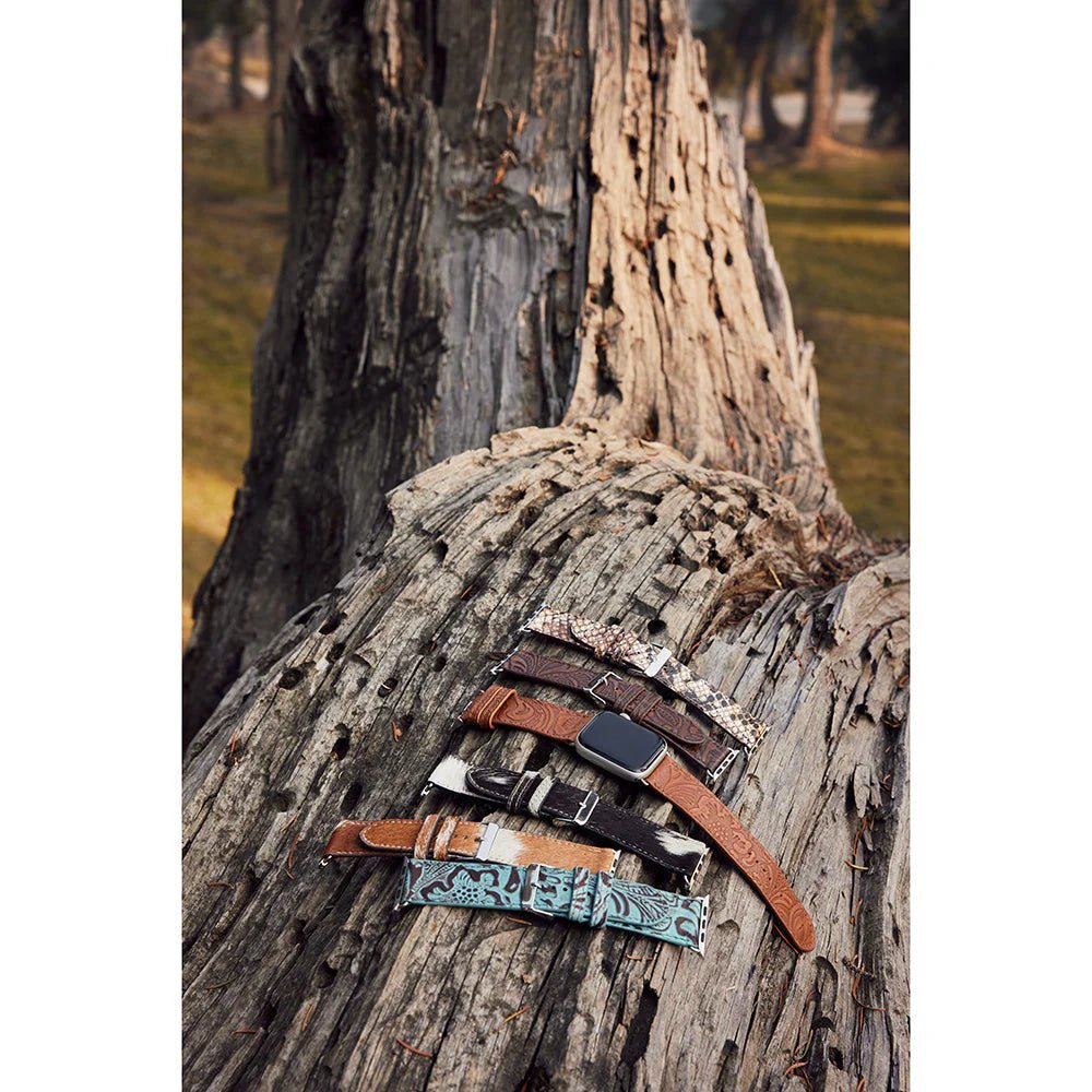 Fister Turquoise Leather Watch Band - CountryFide Custom Accessories and Outdoors