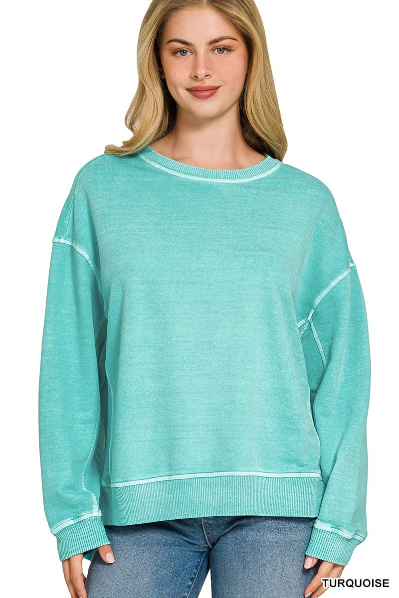 French Terry Pigment Dye & Enzyme Washing Pullover - CountryFide Custom Accessories and Outdoors