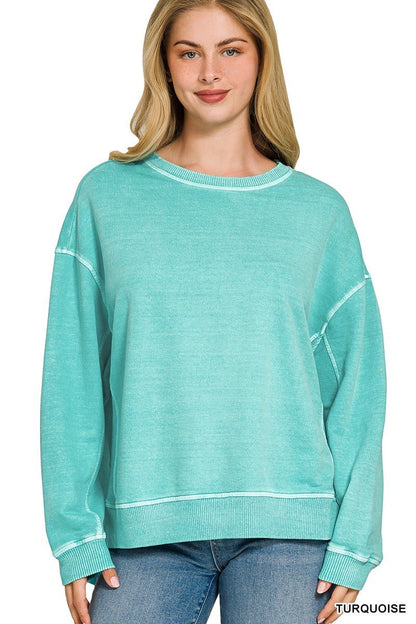 French Terry Pigment Dye & Enzyme Washing Pullover - CountryFide Custom Accessories and Outdoors