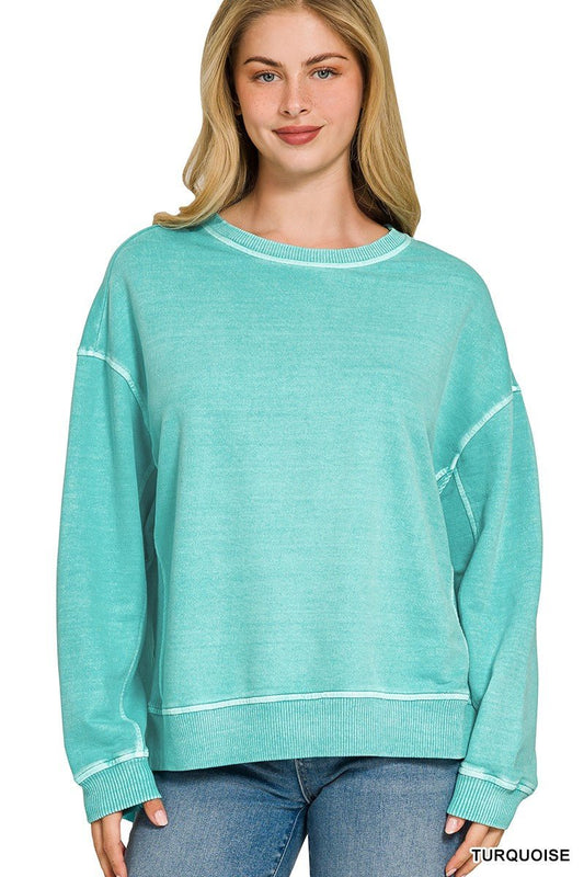 French Terry Pigment Dye & Enzyme Washing Pullover - CountryFide Custom Accessories and Outdoors