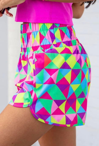 FULL OF COLORS GEO ATHLETIC SHORTS - CountryFide Custom Accessories and Outdoors