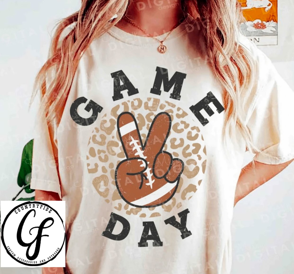 GAME DAY PEACE FOOTBALL TEE - CountryFide Custom Accessories and Outdoors