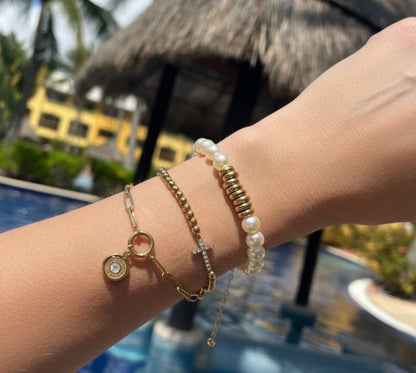 Gold Rush Single Shot Paperclip Bracelet - Silver and Gold - CountryFide Custom Accessories and Outdoors
