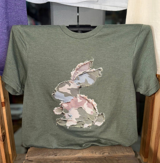 GREEN CAMO BUNNY TEE - CountryFide Custom Accessories and Outdoors