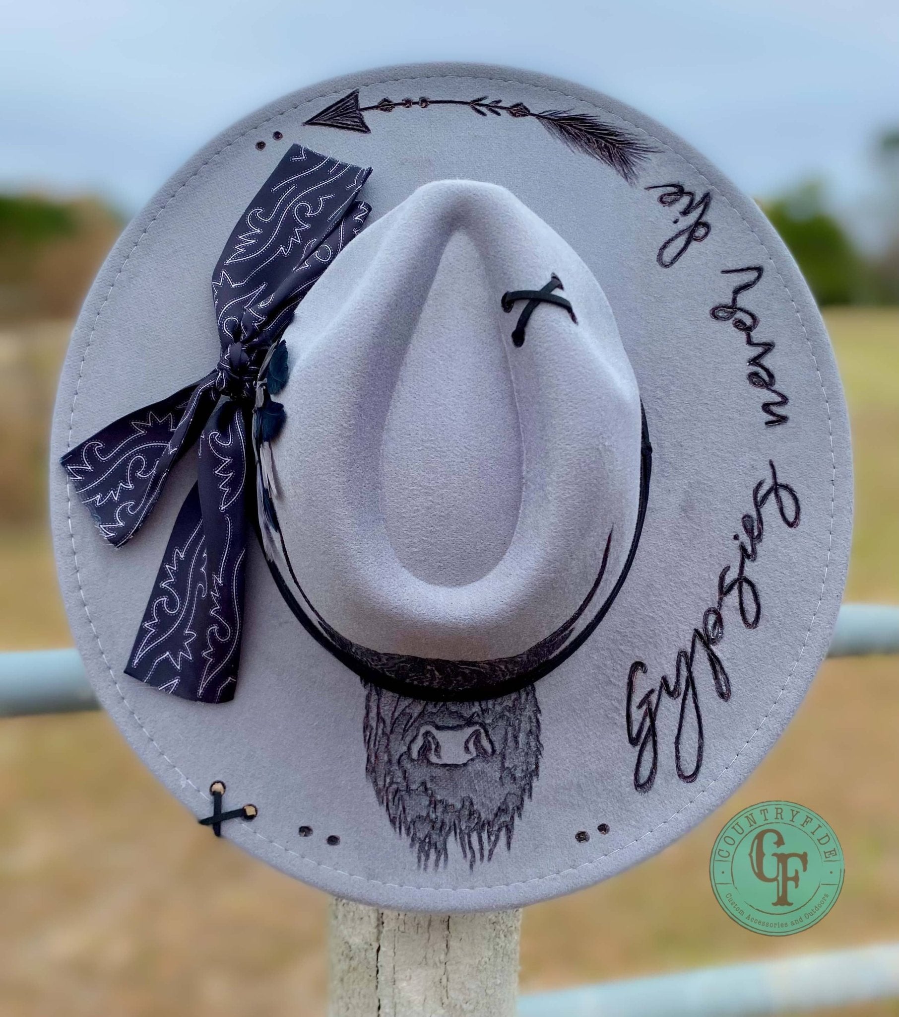 GYPSIES NEVER DIE FEDORA - CountryFide Custom Accessories and Outdoors