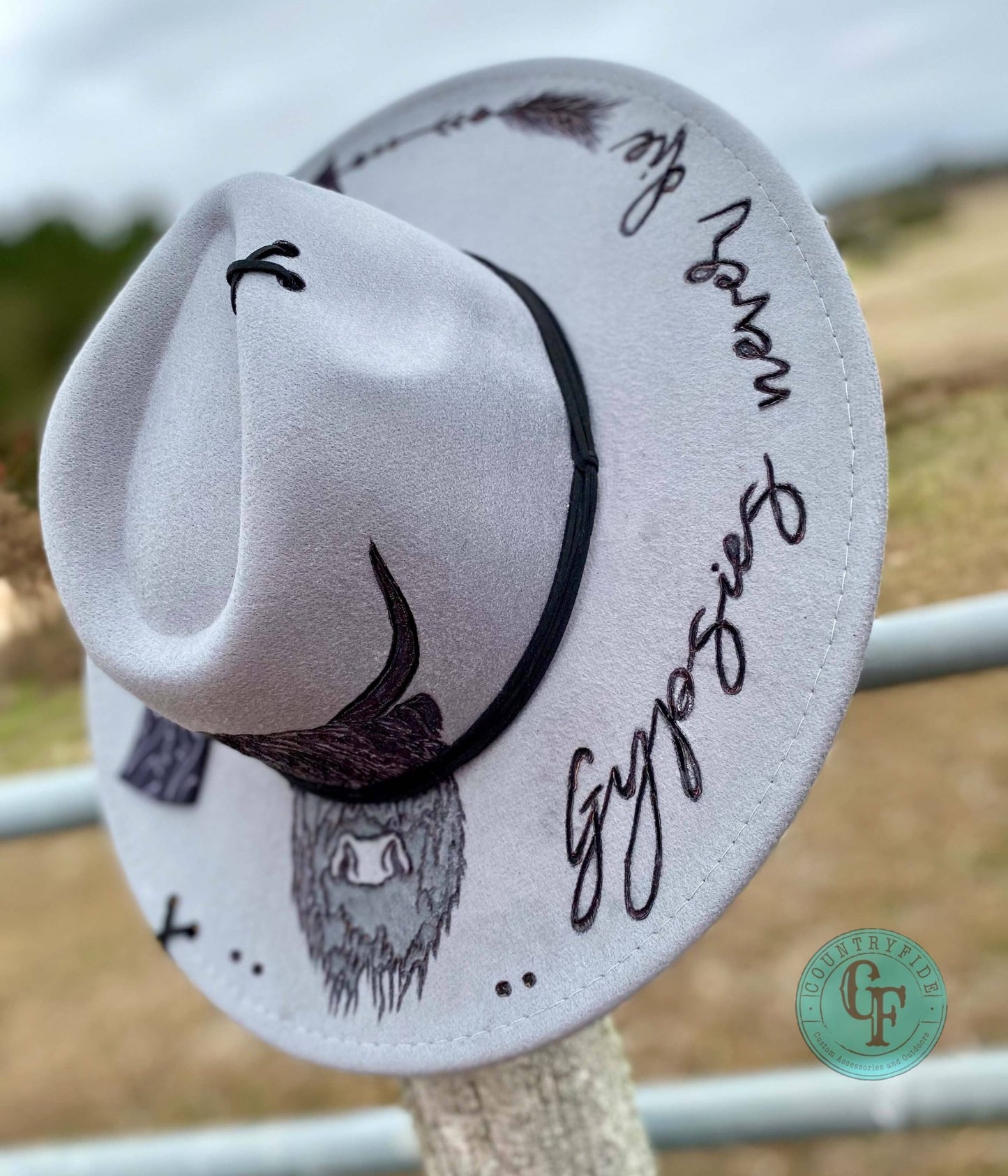 GYPSIES NEVER DIE FEDORA - CountryFide Custom Accessories and Outdoors