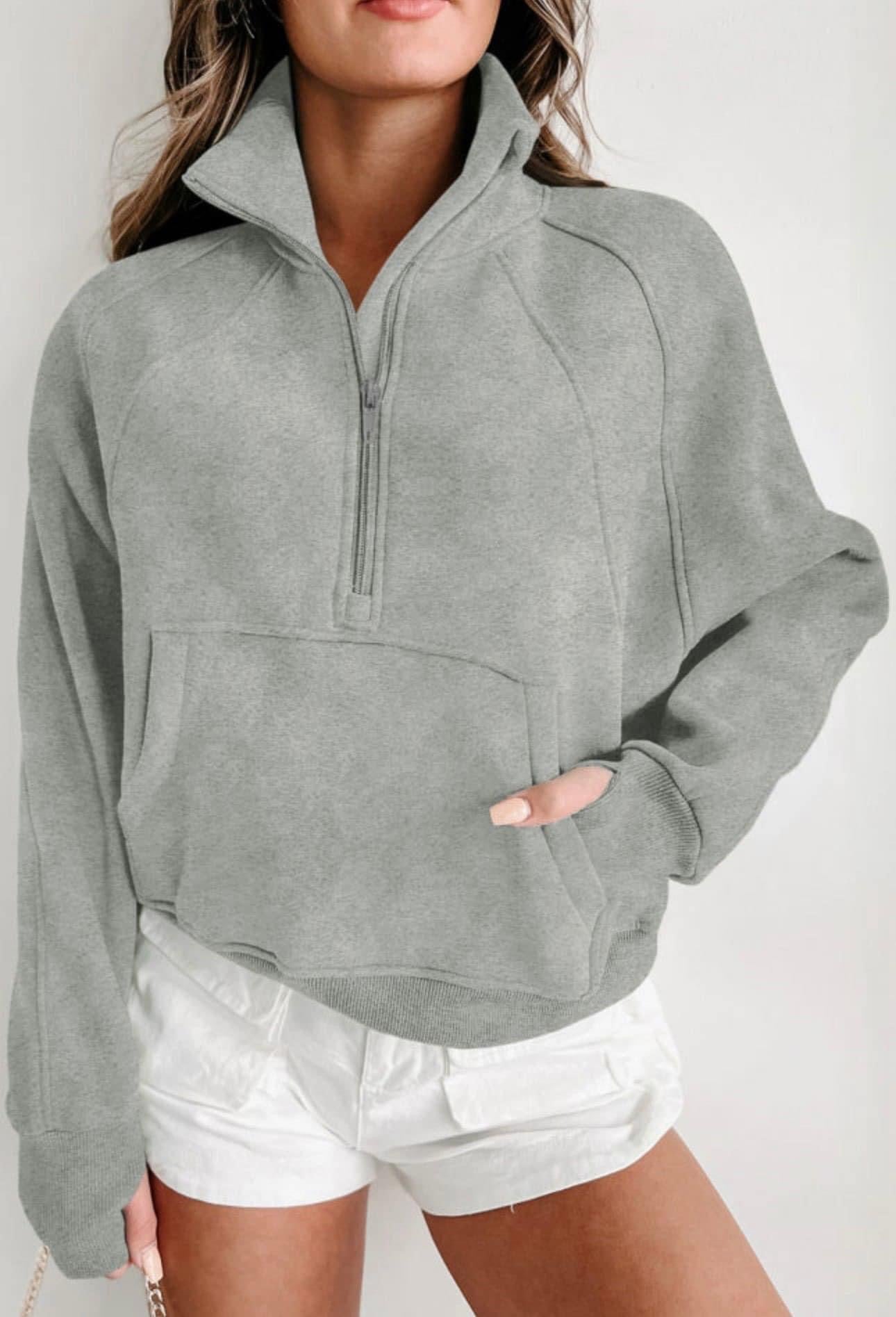 HALF ZIP PULL - OVER - GREY SCUBA - CountryFide Custom Accessories and Outdoors