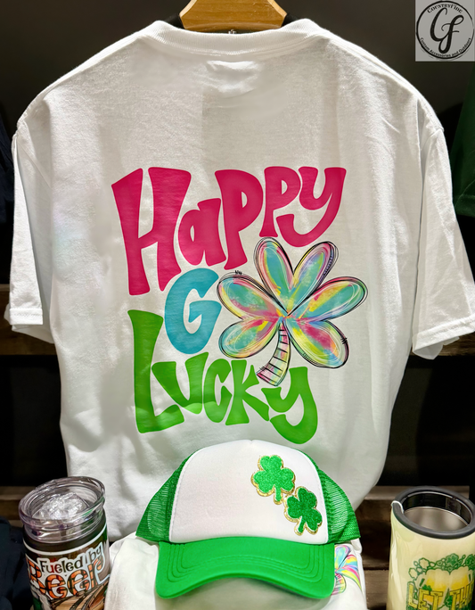 HAPPY GO LUCKY TEE - CountryFide Custom Accessories and Outdoors
