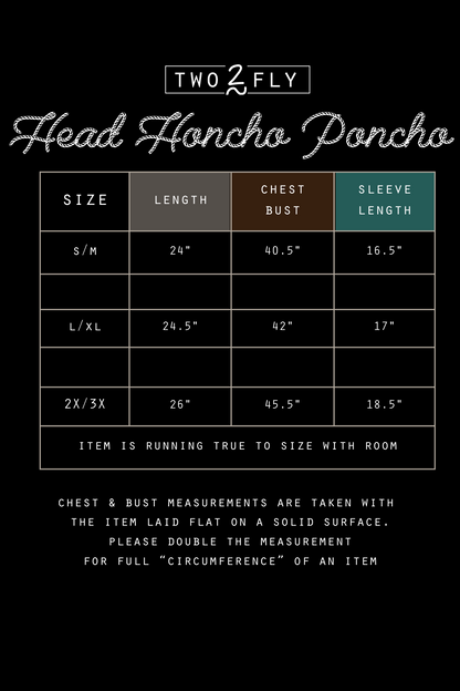 HEAD HONCHO PONCHO [2X/3X ONLY]