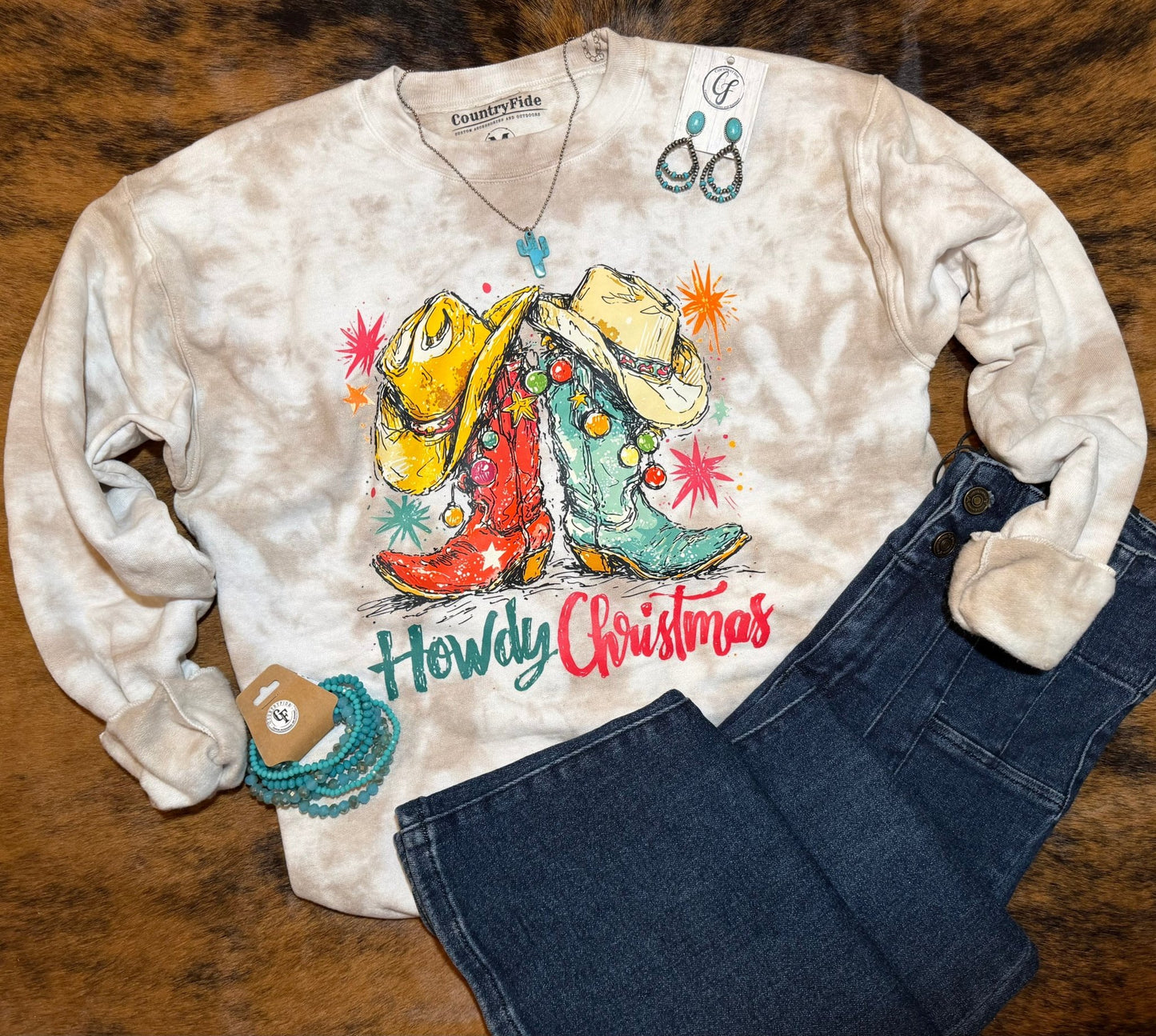 HOWDY CHRISTMAS SWEATSHIRT - CountryFide Custom Accessories and Outdoors