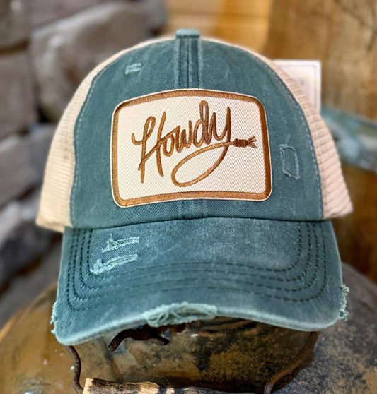 HOWDY EMBROIDERY PATCH PONYTAIL CC CAP - CountryFide Custom Accessories and Outdoors
