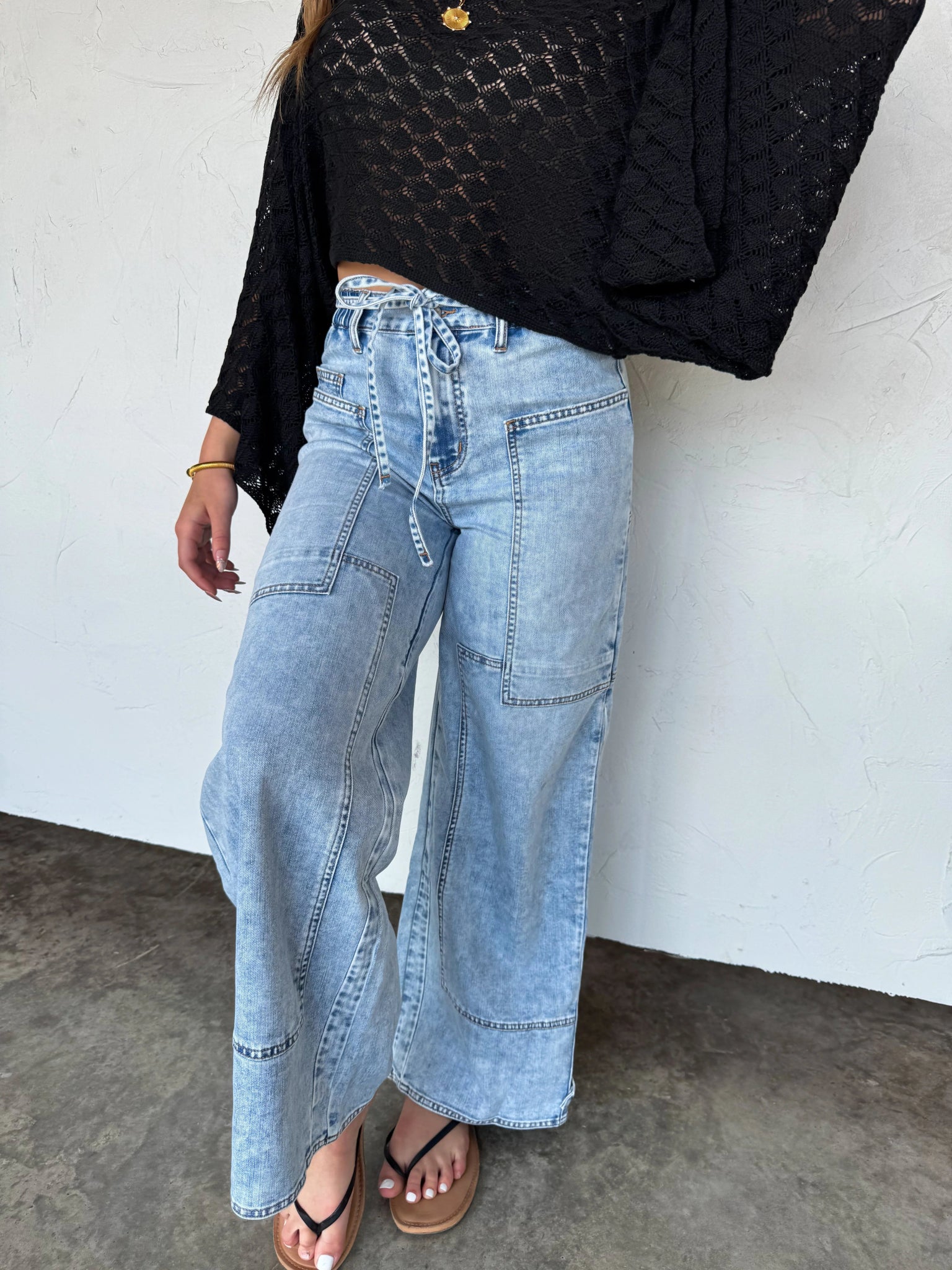 JOVIE TIE WAIST JEANS by Blakeley - CountryFide Custom Accessories and Outdoors