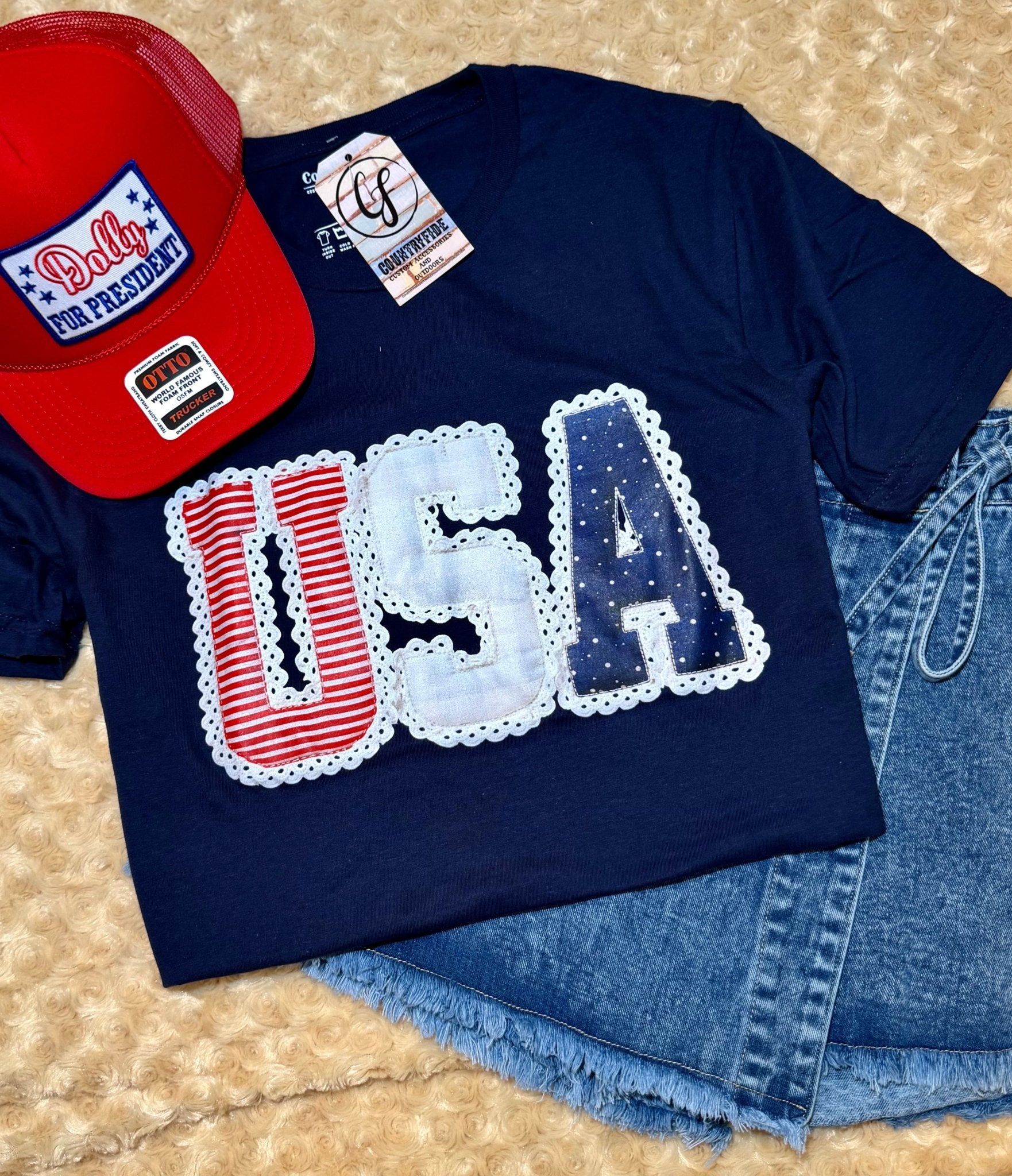LACEY EDGE USA TEE - CountryFide Custom Accessories and Outdoors
