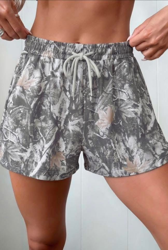 LEAFY CAMO DRAWSTRING LOUNGE SHORTS - CountryFide Custom Accessories and Outdoors