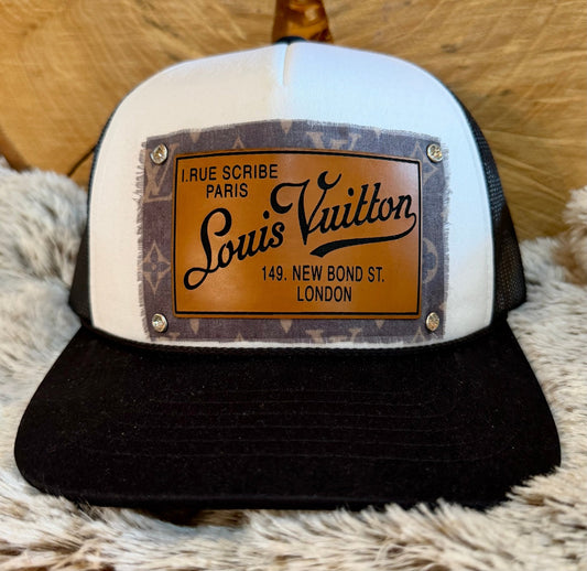 LEATHER PATCH L. V. TRUCKER CAP - CountryFide Custom Accessories and Outdoors