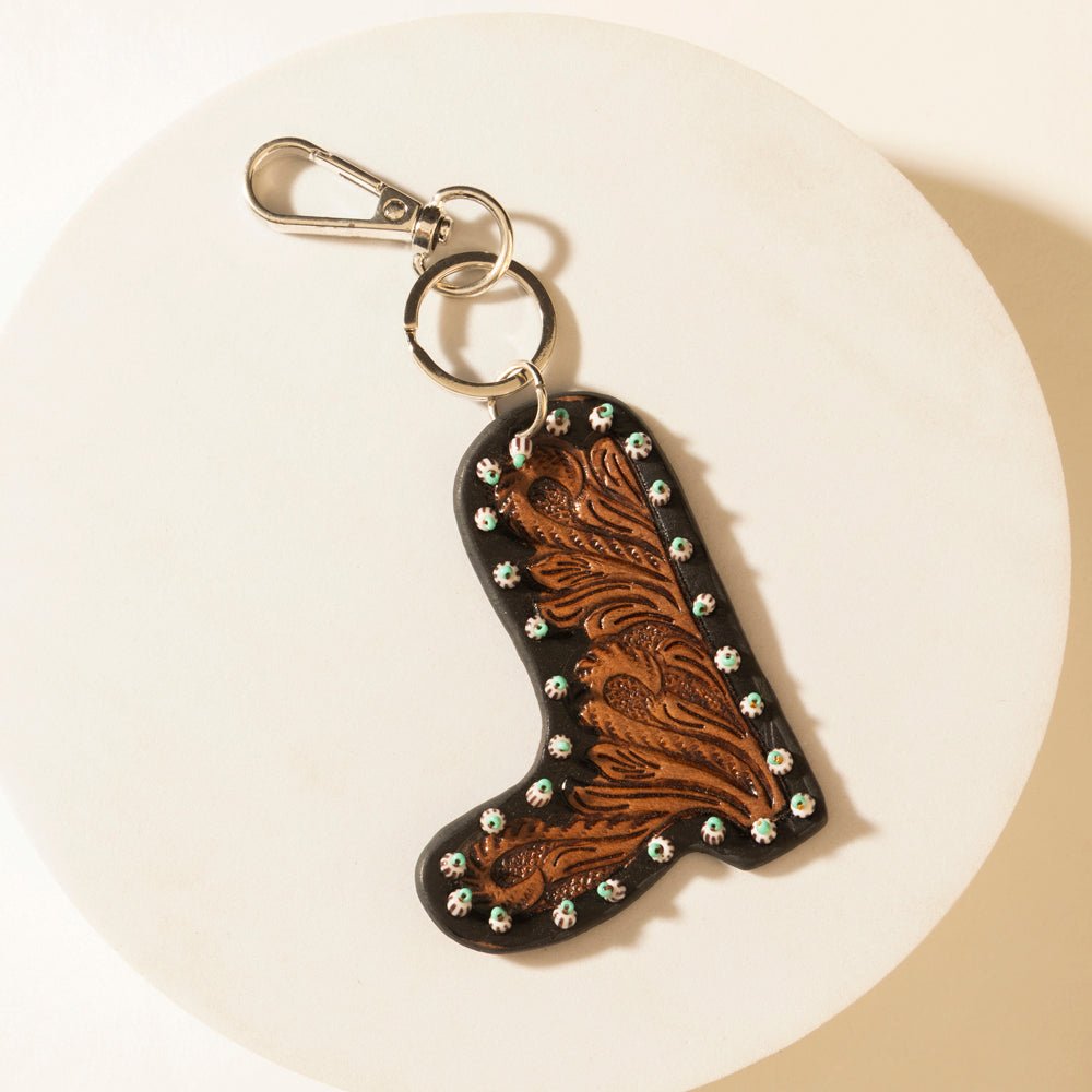 Legend Boot Charm Keychain in Carve Tan - CountryFide Custom Accessories and Outdoors