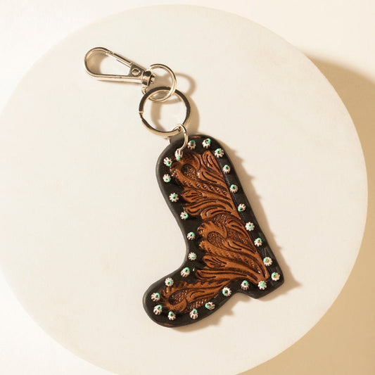Legend Boot Charm Keychain in Carve Tan - CountryFide Custom Accessories and Outdoors