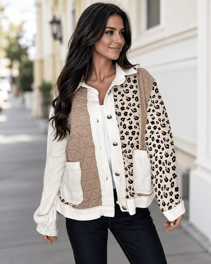 Leopard Waffle Quilted Patchwork Jacket - CountryFide Custom Accessories and Outdoors