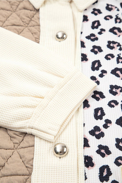 Leopard Waffle Quilted Patchwork Jacket - CountryFide Custom Accessories and Outdoors